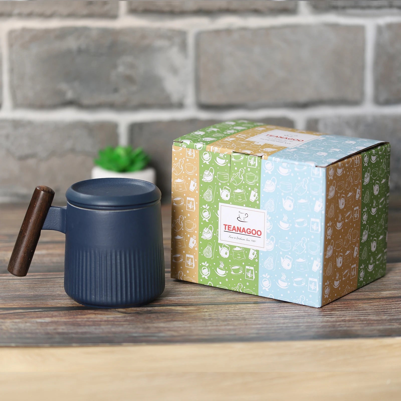 Ceramic Tea Mug with Infuser & Box Packing