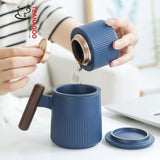 Ceramic Tea Mug with Infuser & Box Packing