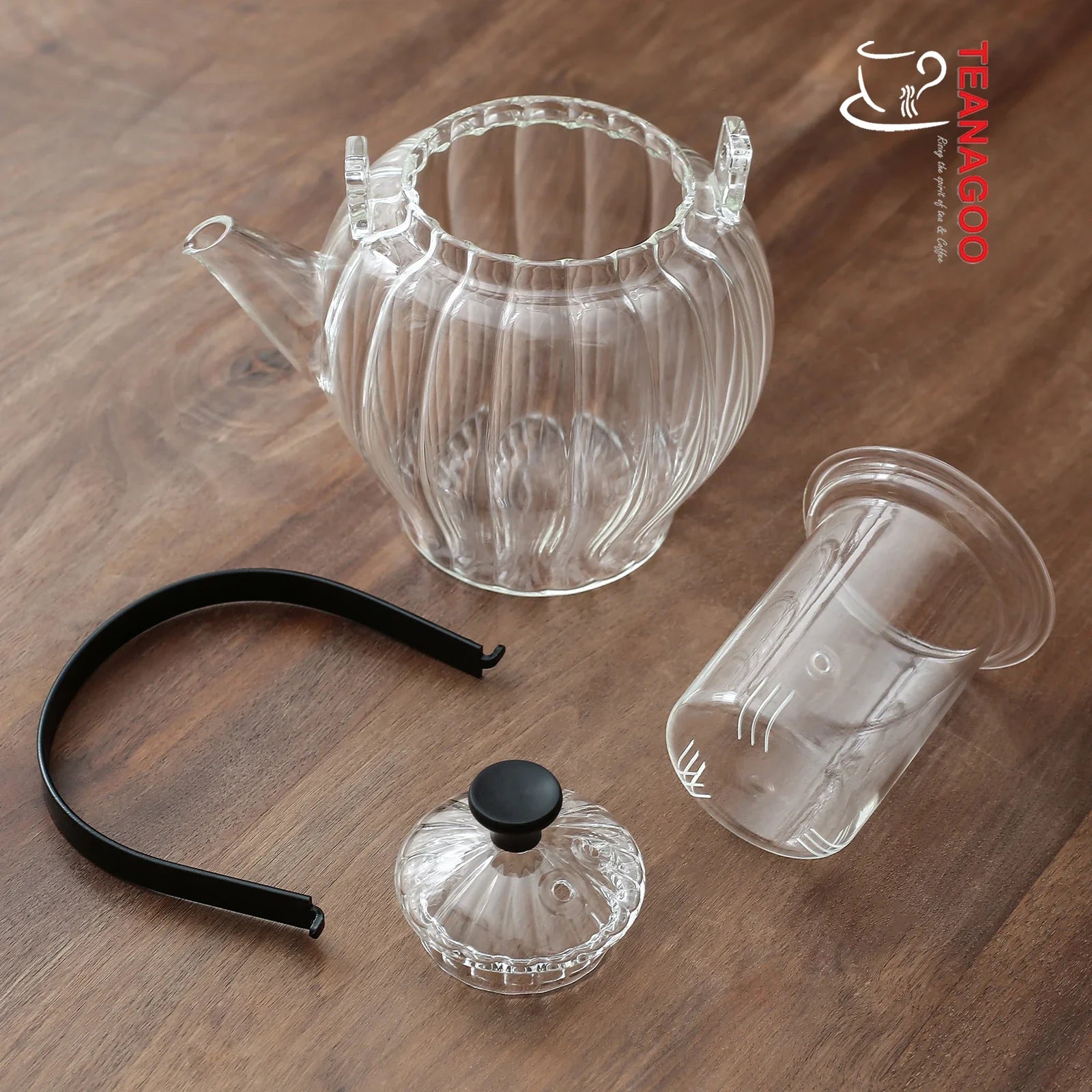 Stovetop & Microwave Safe Borosilicate Glass Teapot 20 Fl. Oz
