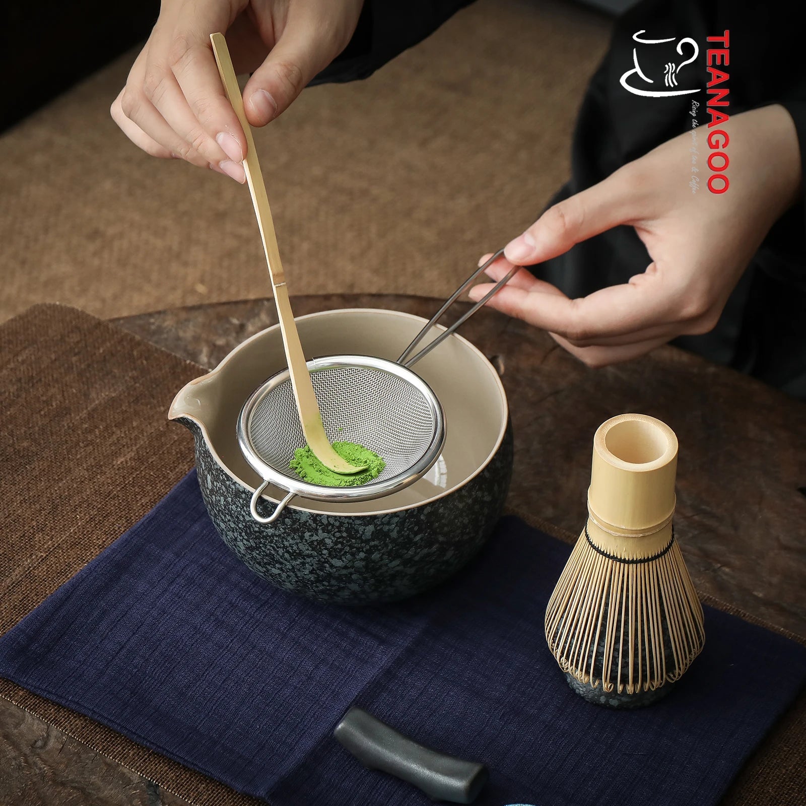 Matcha Bowl & Bamboo Tea Whisk Set