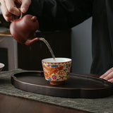 Handmade Chinese Dragon and Phoenix Enamel Porcelain Tea Cup