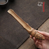 Handmade Log Bamboo Root Cha He Tea Holder Tea Accessories