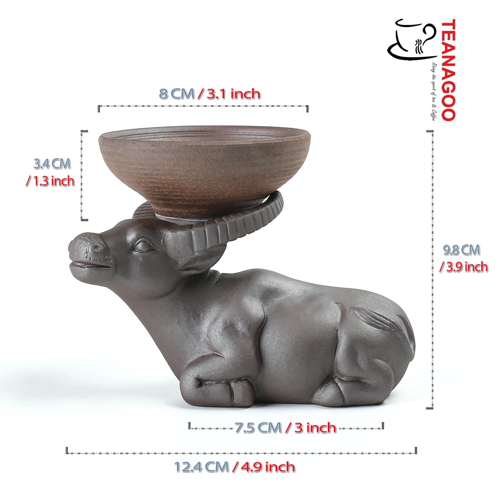 Handmade Pottery Clay Tea Strainer with Pet Ceramic Teaware | TEANAGOO