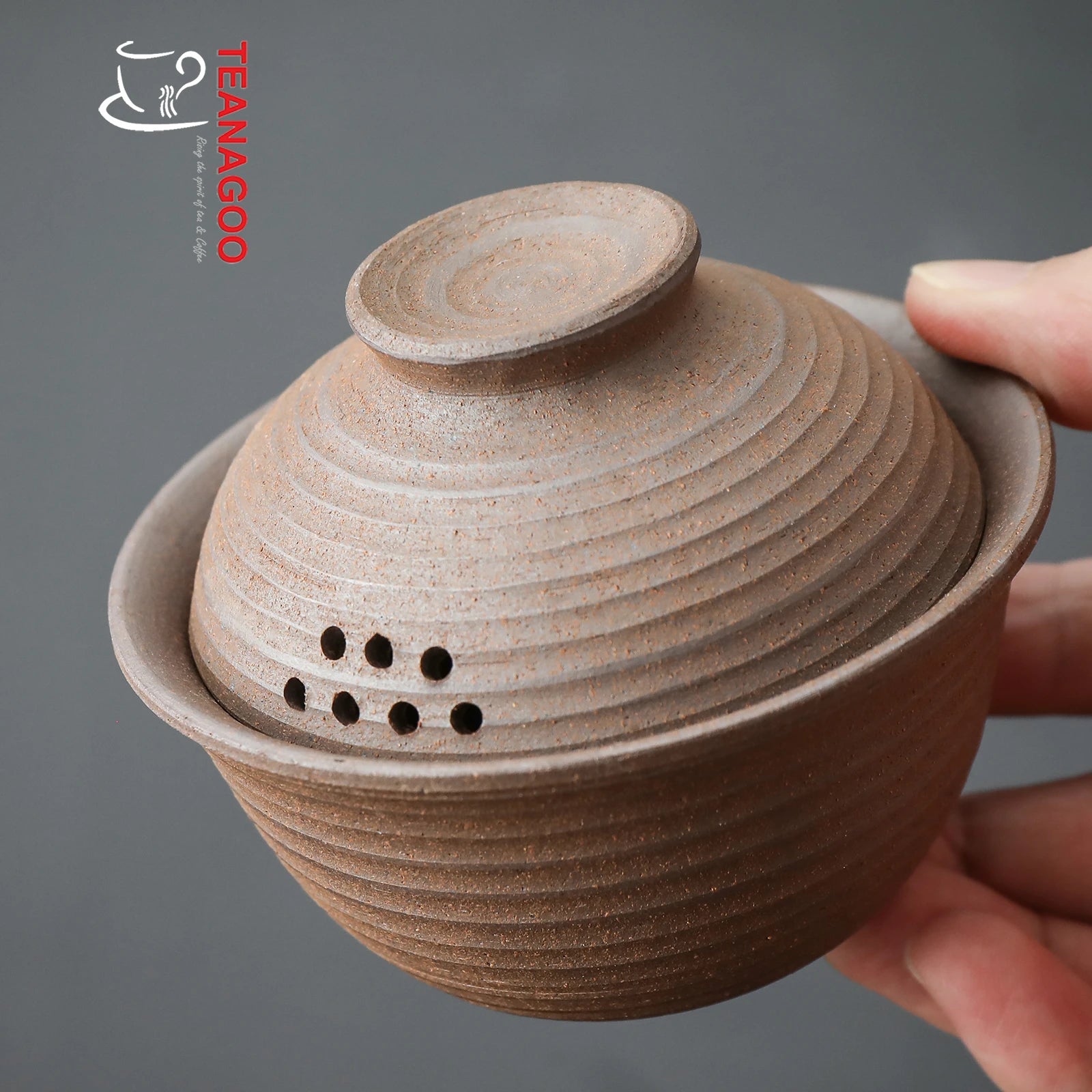 Blue Ceramic Gaiwan Tea Cup Portable Boutique Personal Tea Bowl with Lid  Large Hand-grabbing Bowl Household Tea Set Accessories