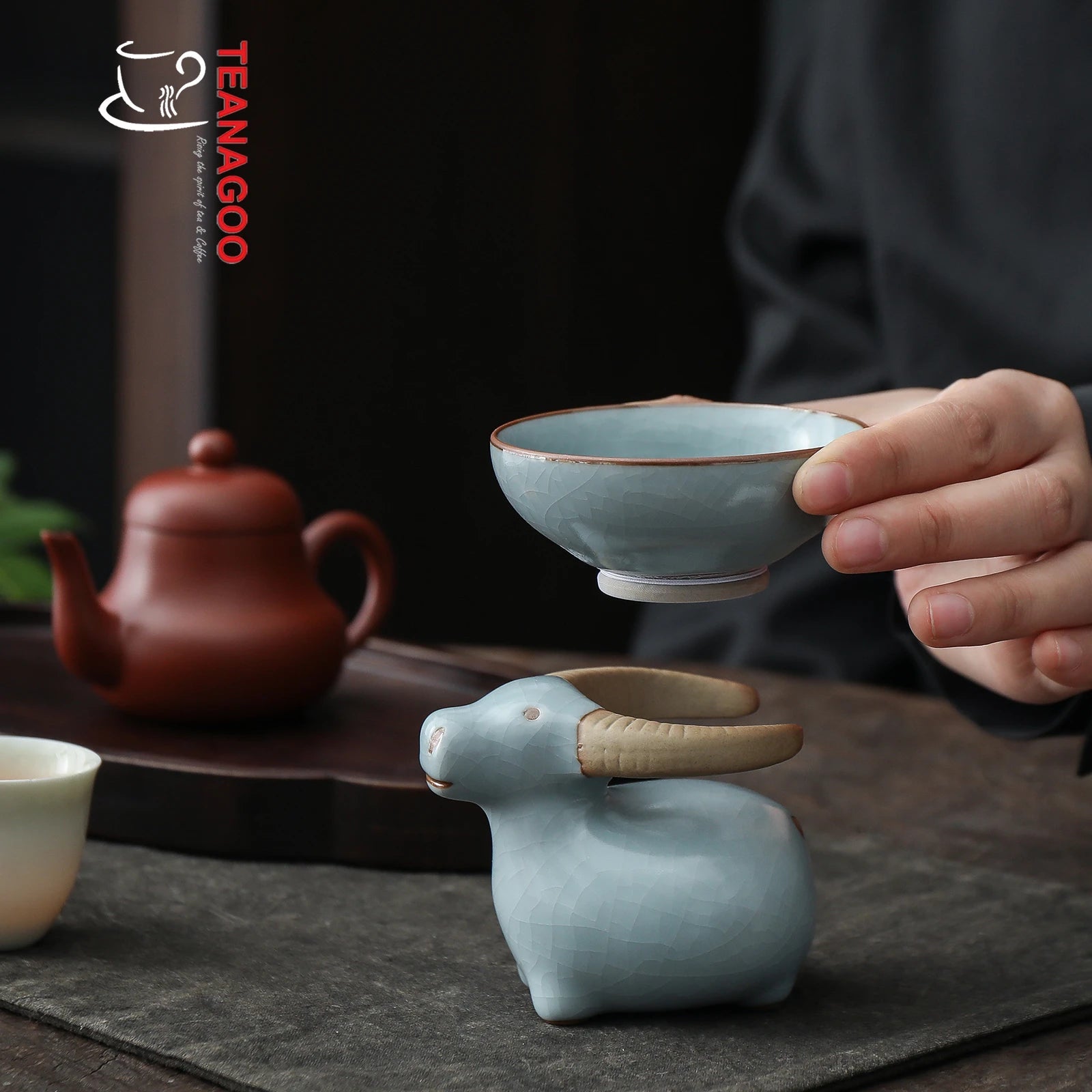 Ceramic Tea Strainer and Holder Set Tea Accessories Teaware |TEANAGOO