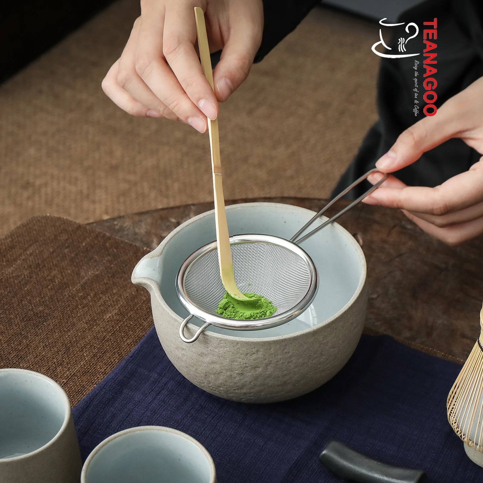 TEANAGOO Japanese Tea Set Matcha Whisk Set Matcha Bowl Bamboo Matcha Whisk  (chasen) Scoop (chashaku) Matcha Whisk Holder Tea Making Kit. MSB-5 Matcha