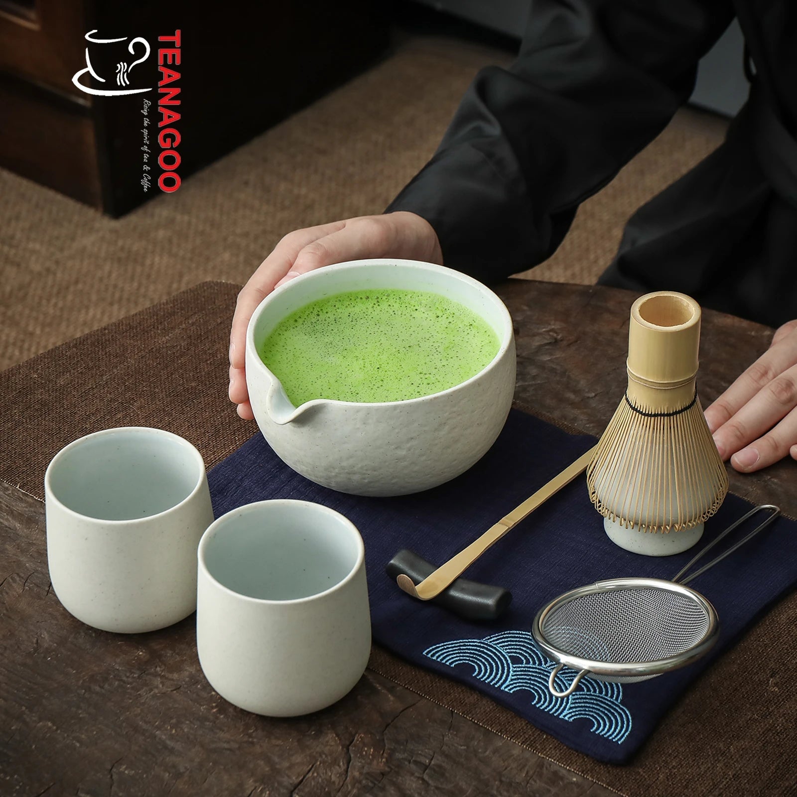  TEANAGOO Juego de té matcha, juego de té japonés
