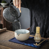 Japanese Matcha Ceremony Set, 8pcs/set with Paper Hand-Book, Bowl with Pouring Spout - TEANAGOO