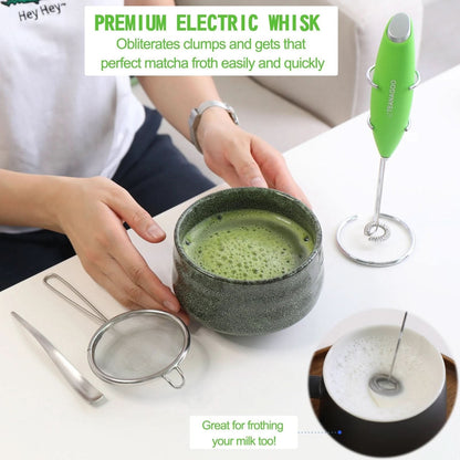 Matcha Electric Frother Set, 5pcs/set - TEANAGOO